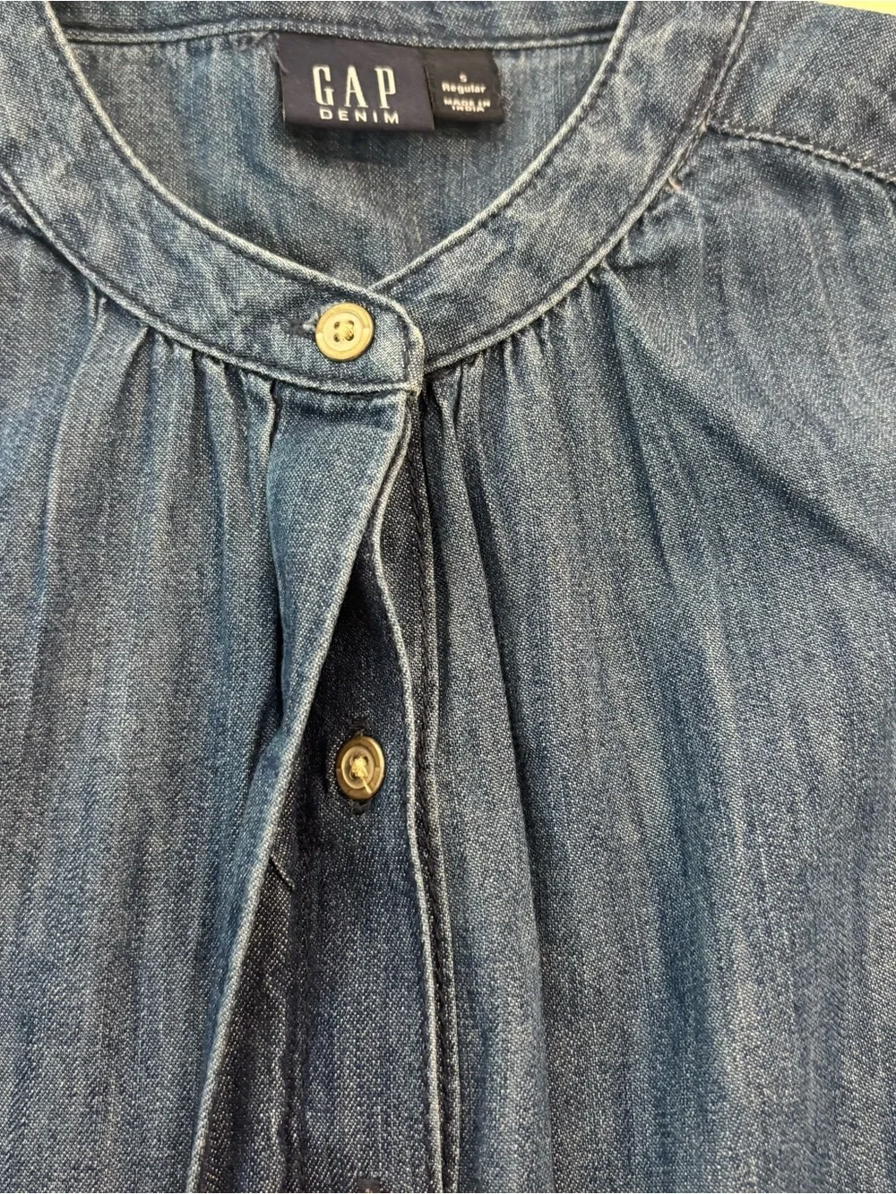 GAP Girls' Sleeveless Denim Chambray Dress 6-7